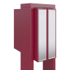 Mailbox unit Flag for Two, red with stainless steel door