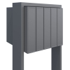 Mailbox System Flag for Five Gray Metallic