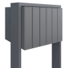 Mailbox system Flag for Six Gray Metallic