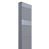 The Box for Two Mailbox System, Metallic Gray with Stainless Steel Flap