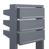 Mailbox System Stairs for Three Gray Metallic