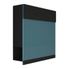 Manhattan Special Blue Black Mailbox with Blue Acrylic Panel