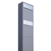 Big Box for Two Mailbox System, Metallic Gray with Stainless Steel Door