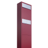 Big Box for Two Mailbox System, Red with Stainless Steel Flap