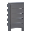 Mailbox system Stairs for Five Gray Metallic
