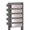 Stairs for Five Mailbox System, Metallic Gray with Stainless Steel Flap