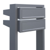 Mailbox System Stairs for Two Gray Metallic