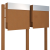 Manhattan for Two Mailbox System Rust with Stainless Steel Door
