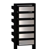 Stairs for Six Mailbox Unit, Black with Stainless Steel Flap