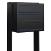 Cube Mailbox System for Three, Black