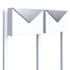 Letter for Two Mailbox, White with Stainless Steel Flap