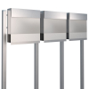 Manhattan Special White Triple Mailbox Unit, Stainless Steel