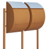 Jumbo for Two Mailbox, Rust Finish with Stainless Steel Door