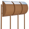 Jumbo Mailbox System for Three, Rust Finish with Stainless Steel Door