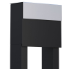 Molto Black Freestanding Mailbox with Stainless Steel Door