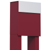 Alto Mailbox, Red with Stainless Steel Door