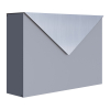 Mailbox Letter Grey Metallic with Stainless Steel Flap