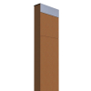 The Box Freestanding Mailbox Rust with Stainless Steel Door
