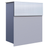 Alto Grau Metallic Mailbox with Stainless Steel Door