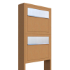 Elegance for Two Mailbox System, Rust Finish with Stainless Steel Door