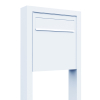 Latina Fence Mount Mailbox in White