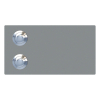 Oblong Doorbell for Two, Gray Metallic