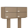 Copenhagen Mailbox System for Four Units, Beige