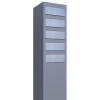 Monolith Mailbox for Five, Gray with Stainless Steel Flap