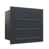 Como Three Mailbox in Black