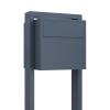 Lucera Freestanding Mailbox in Anthracite | Rear Retrieval