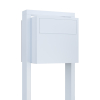 Lucera Freestanding Mailbox in White | Rear Retrieval