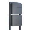 Lucera for Two Anthracite Wall Mount Mailbox | Rear Access