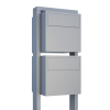 Lucera for Two Mailbox in Gray | Rear Access
