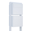 Lucera for Two White Freestanding Mailbox | Rear Retrieval
