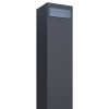 Monolith Anthracite Freestanding Mailbox with Stainless Steel Flap