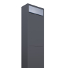 Big Anthracite Mailbox with Stainless Steel Flap