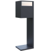 Hermes Freestanding Mailbox Anthracite with Stainless Steel Flap