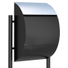 Jumbo Freestanding Mailbox Anthracite with Stainless Steel Flap