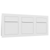 Bari Three-Door Built-In Mailbox in White