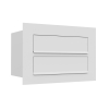 Como for Two Built-In Mailbox in White