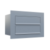 Como for Two Built-In Mailbox in Metallic Gray