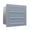 Como Three Unit Mailbox in Metallic Gray