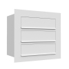 Como Triple Mailbox in White