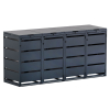 Kim Four-Bin Trash Can Storage, 120L, Anthracite