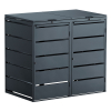 Edda Double Trash Can Shed 240L in Anthracite