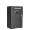 Kiel Parcel Box with Flat Roof  - Size L in Black | Rear Removal - Freestanding