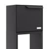 Rotterdam Freestanding Mailbox with Parcel Compartment in Black