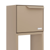 Rotterdam Freestanding Mailbox with Parcel Compartment in Beige