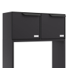 Rotterdam for Two Mailbox System with Parcel Compartment in Black