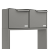 Rotterdam for Two Mailbox System with Parcel Compartment in Metallic Gray